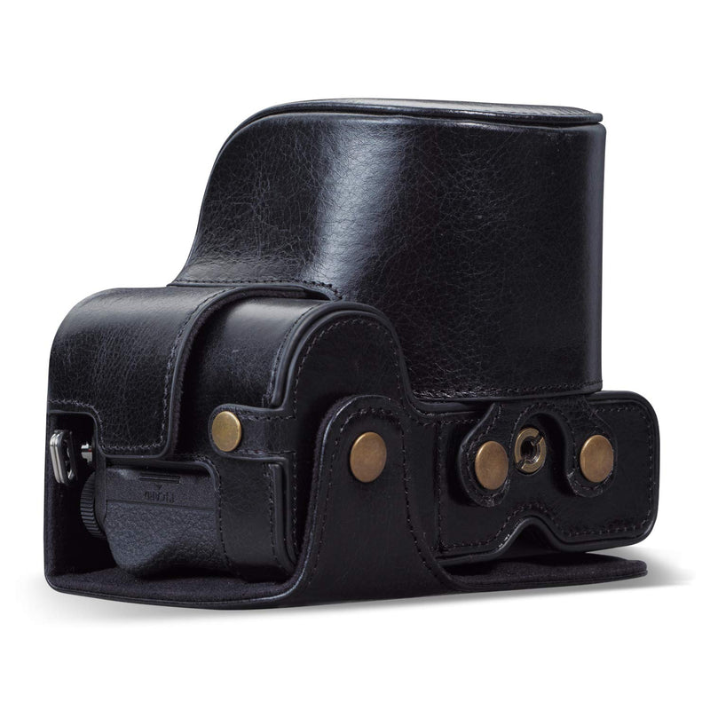 MegaGear MG1942 Ever Ready Genuine Leather Camera Case Compatible with Nikon Z5 - Black