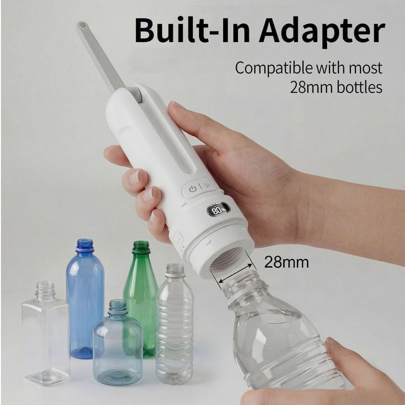 Portable Bidet for Travel, Personal Hygiene Sprayer Bottle for Women Men, Mobile Bidet Portable for Toilet,Electric Handheld High-Pressure Foldable USB-C Battery-Powered（White） White
