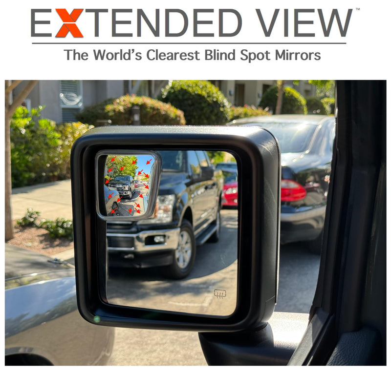 Custom Blind Spot Mirrors- Compatible with 2007-Present Jeep Wrangler | blind spot mirrors compatible with Jeep Wrangler JK and JL | NXTGEN Extended View Blind Spot Mirrors