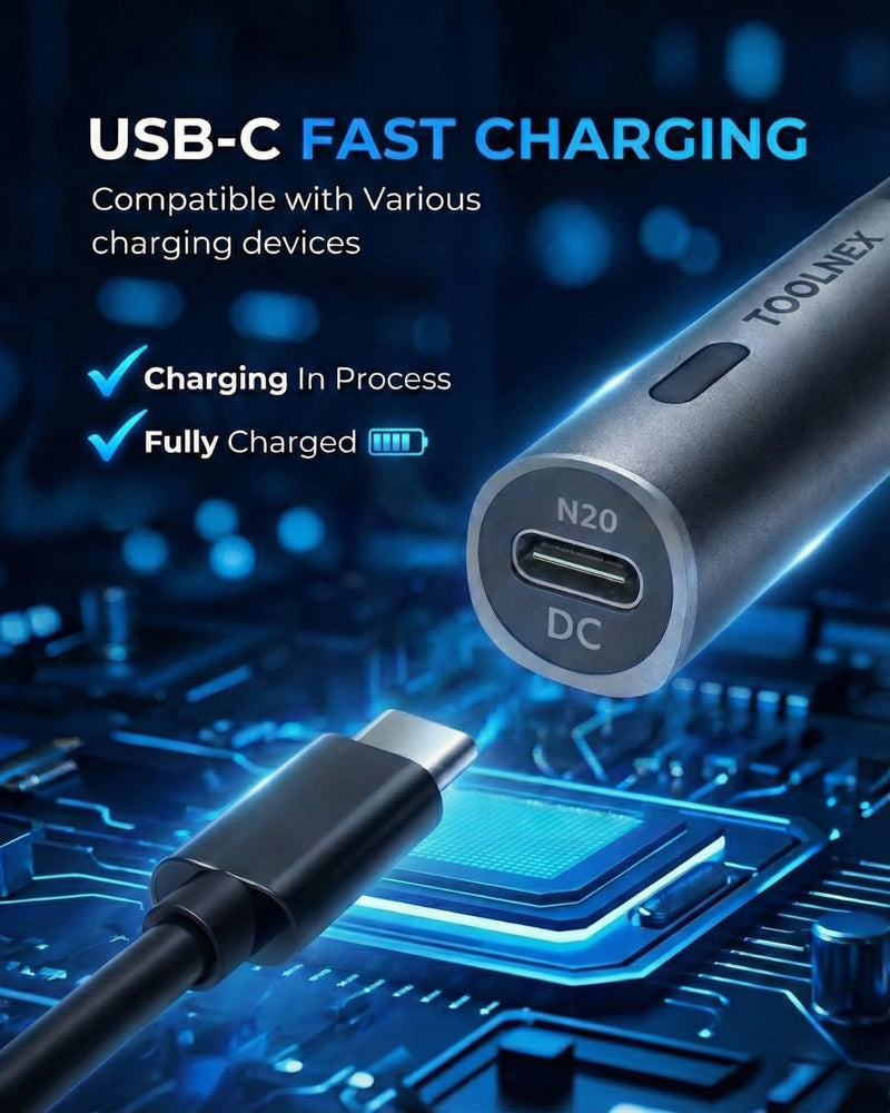 Mini Electric Screwdriver Set – 57 in 1 Precision Cordless Rechargeable Driver with LED & 48 Magnetic Bits – Compact Power Tool for Electronics, DIY & Home Repair