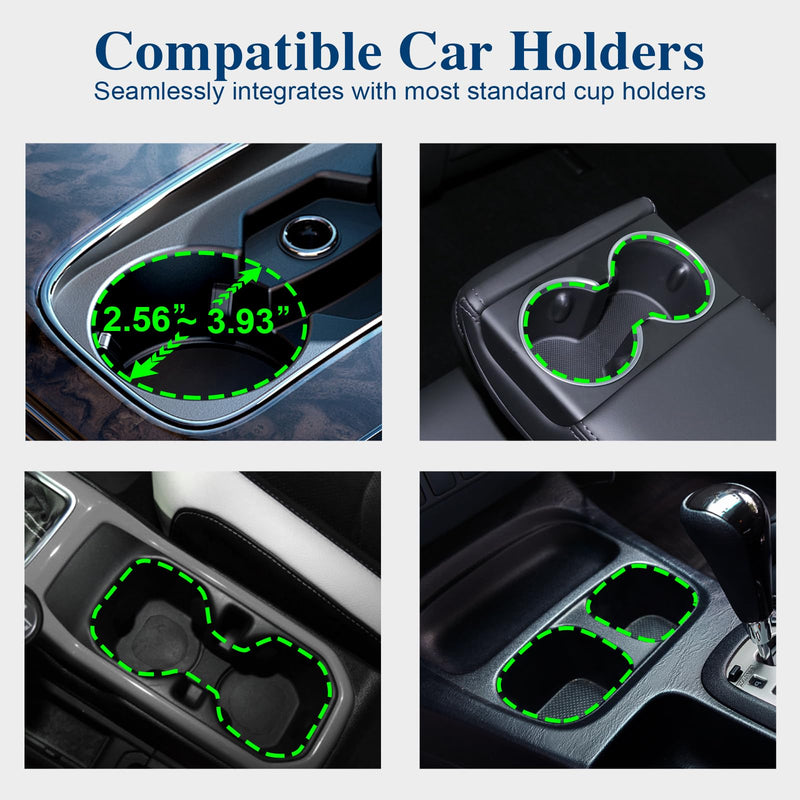 Car Cup Holder Expander, Cup Holder Extender Adapter with Expandable Arm and Adjustable Base, Compatible with Yeti Ramblers 14-64oz, Hydro Flasks 18-64oz Most Coffee Mugs Bottles & Cups CUP-1pack