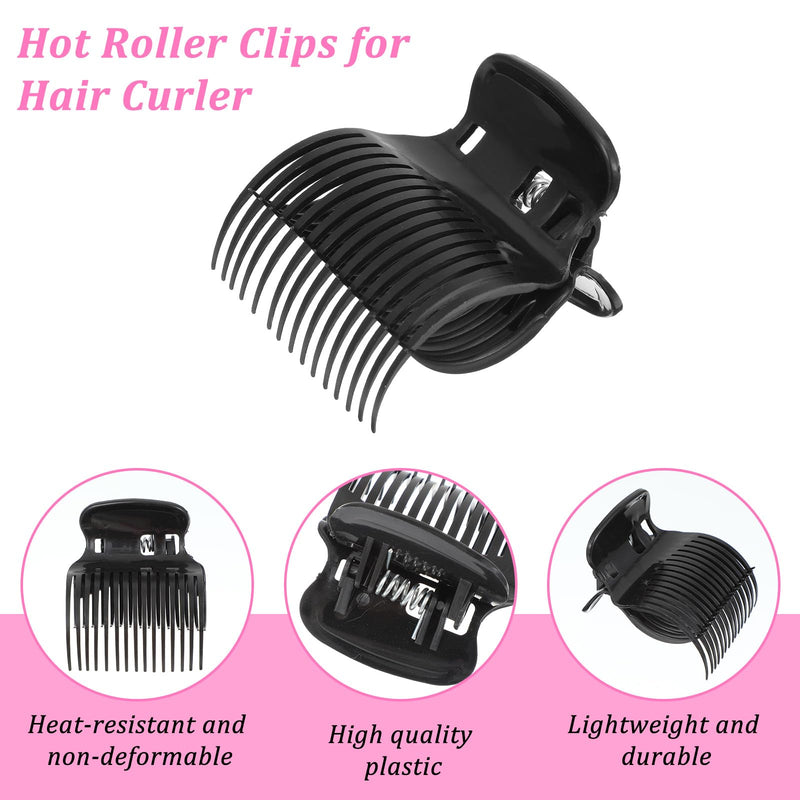 Curler Clips for Rollers,16Pcs Large Roller and Clip, Versatile Hair Roller Clips, Curler Rollers Replacement, Hair Section Styling Tool Set for Women Girls Effortless Curls Waves | Replacement Clip, Hair Section Styling Tool Set, for Women Girls, Effo...