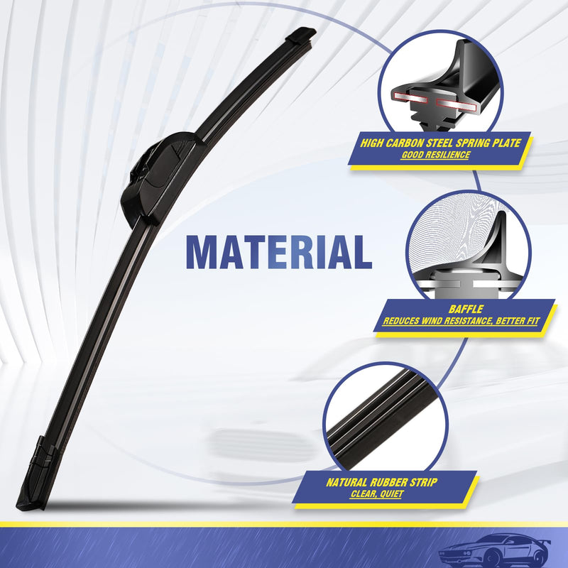 2 Factory Wiper Blades Replacement for 1996 Chevrolet C1500 1995-1998 Original Equipment Windshield Wiper Blades Set - 18"+18" (Set of 2) 18"+18"（J Front Wiper）