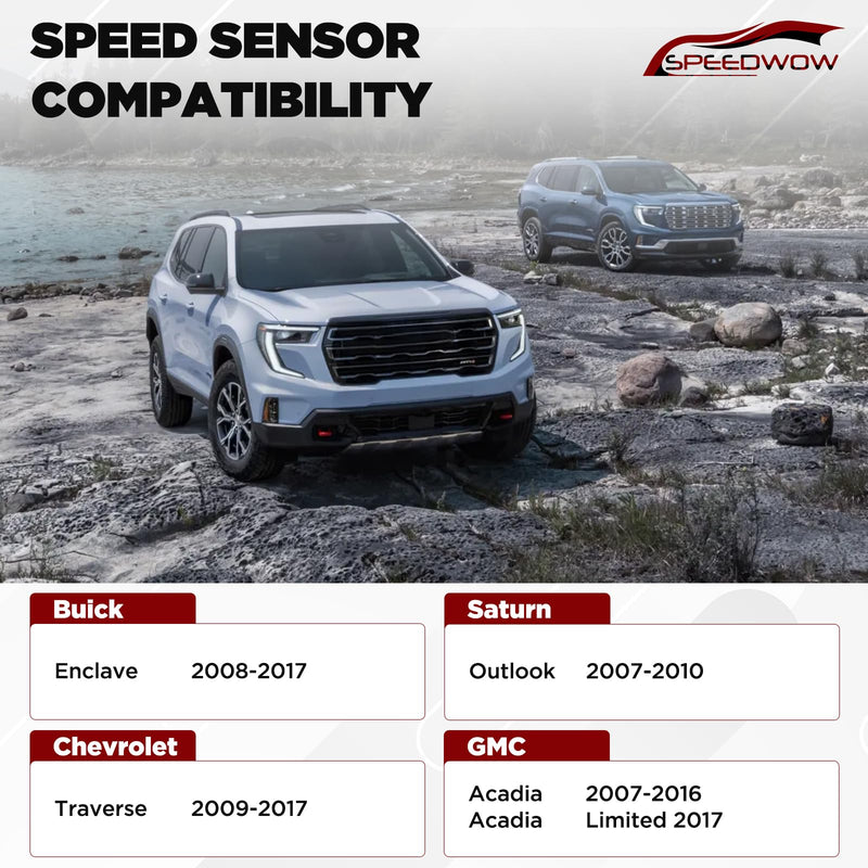SPEEDWOW ABS Wheel Speed Sensor Front Left/Right Compatible with 08 09 2010 2011 2012 2013 2014 2015 2016 2017 Buick Enclave Chevy Traverse GMC Acadia Saturn Outlook 17 Acadia Limited 22739727