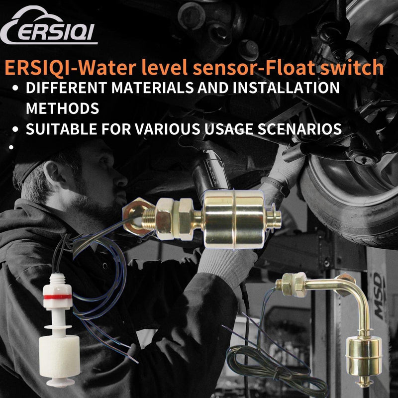 ONLYWON Water Level Sensor & Float Switch for Boat Bilge Pump & Oil Level Sensor & Liquid Level Sensor, High Temperature Resistance 150C & 304 Stainless Steel Vertical Float Switch (Always Open) Vertical liquid level float detection switch
