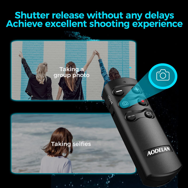 Wireless Remote Shutter Release for Sony ZV-E10, ZV-1, A7III, A7IV, a6400, a6100, a6600, a7C, fx3, a7M3, a7M4, a7RM3, a7RM4, a7SM3, a9, a9M2, RX0M2, RX100M7