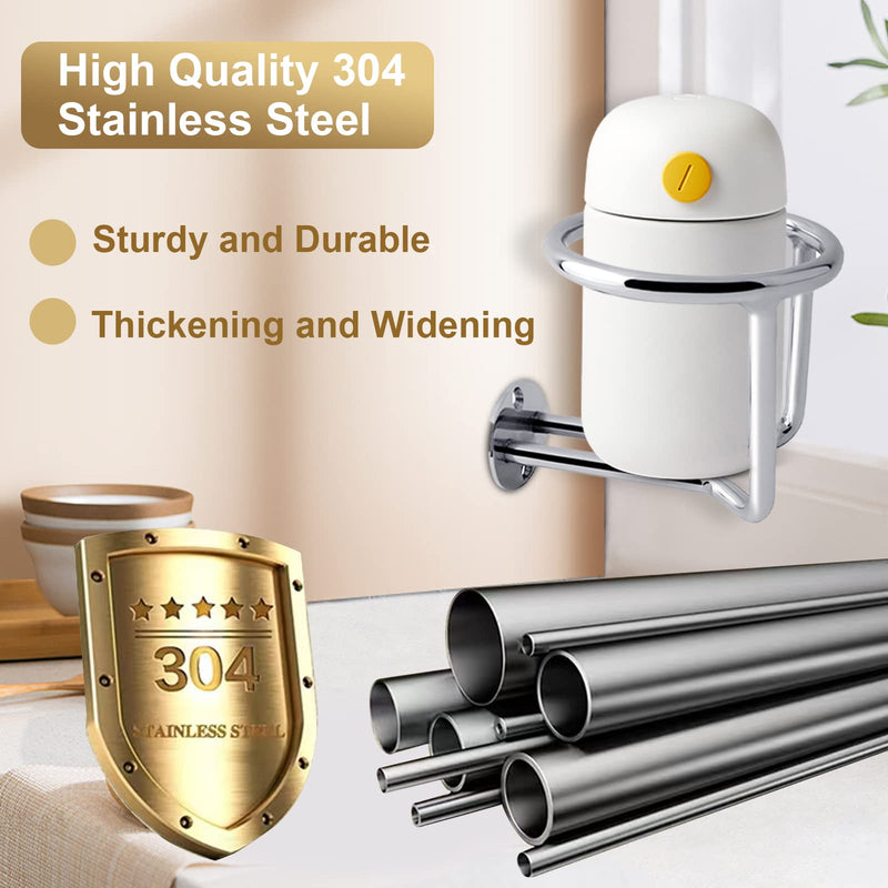 Boat Ring Cup Holder 304 Grade Stainless Steel Heavy Duty Ringlike Water Drink Holder for Marine Yacht Trucks Car (2PCS) 2
