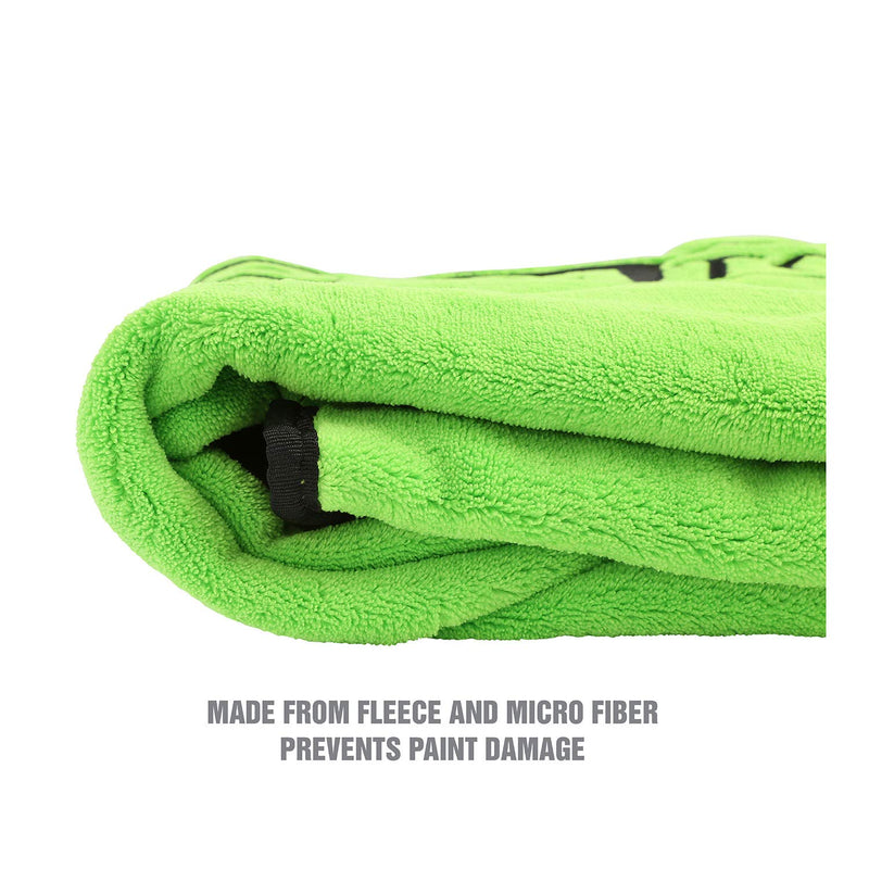 OEMTOOLS 24899 Soft Fender Cover for Mechanics, Magnetic Fender Cover Protection for Car and Truck, 42" x24” Fender Protector, Hi-Vis Green, Removable Magnets One Size