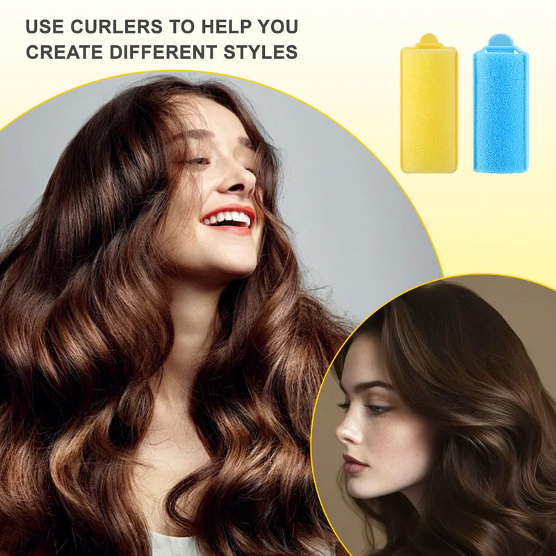 20 Pcs 2.5cm/1inch Foam Sponge Hair Rollers Soft Foam Hair Styling Curlers Small Flexible Sleeping Curlers Not Hurt Hairdressing Curler Perm Rods Wave Curler Hair Styling Tools for Women Girls