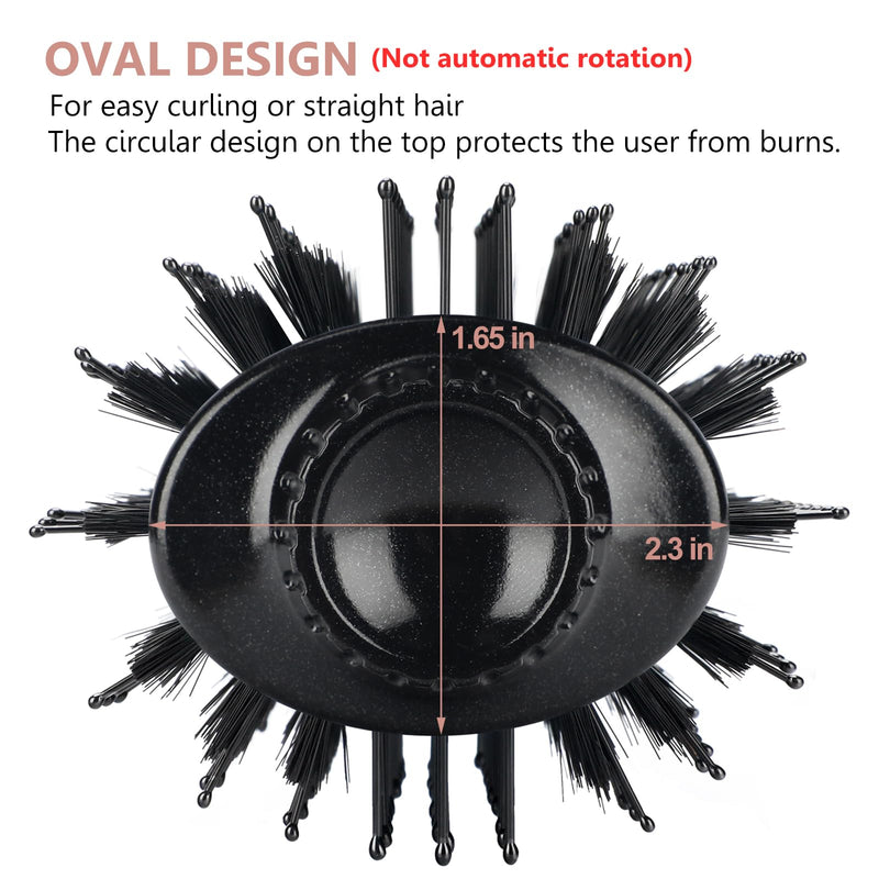 One-Step Hair Dryer Brush, 4-in-1 Hot Air Styler and Blow Dry Brush | Ionic Ceramic Technology, for Drying, Volumising and Straightening, Mid to Long Hair, Black 1. Black - Oval