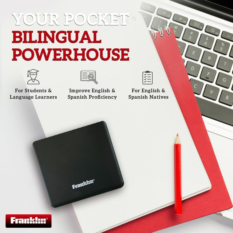 Franklin DBE-1200 Bilingual Electronic Dictionary – English-Spanish, Spanish English Digital Dictionary, Translator, Phrasebook, Spell Checker, Portable Device with LCD Screen Red DBE1200