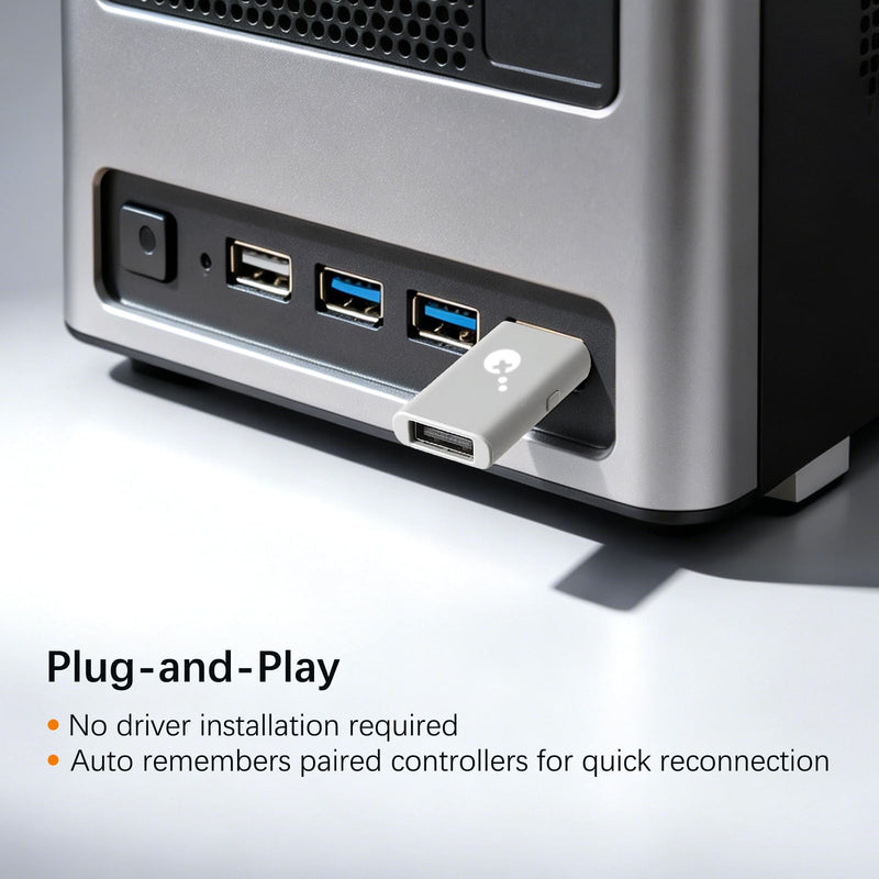 GuliKit Goku 2 Wireless Adapter for Switch 2 Pro/PS5/PS4/Xbox Controllers | Hyperlink 2 low latency.Works for Windows,Android,SteamOS,PS4,X box One/Series X/S,Switch1/2 Console,Mapping,Motion&Vibration