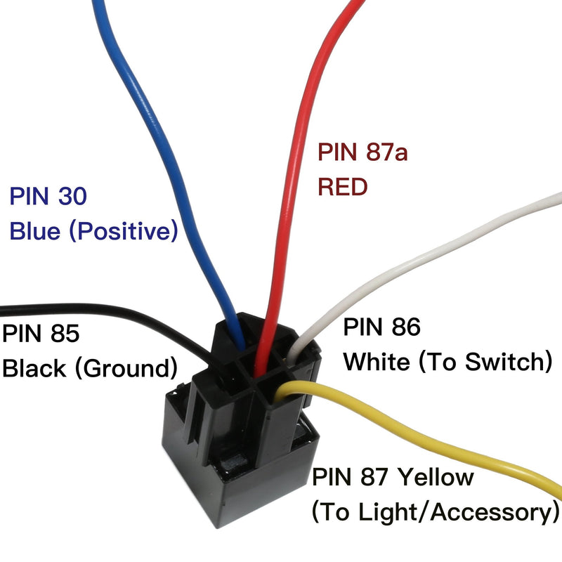 EPAuto 30/40 AMP Relay Harness Spdt 12V Bosch Style - 4 Pack