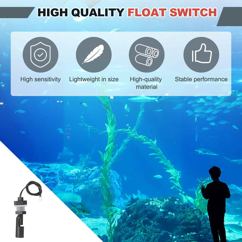 MECCANIXITY 2 Pack PP Float Switch M16 Plastic Liquid Level Sensor, Fish Tank Water Float Controller Sensor Switch with 82cm Rod for Smart Toilet Solar Tank Pool Pump Liquid Control