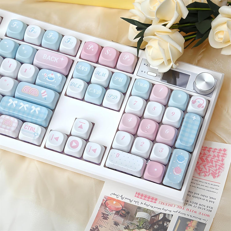BOYI GMK104 Barebones Keyboard&35pcs HiFi Linear Switches,VIA Programable BT5.0/2.4GHz/Type-C Hot-Swap RGB Custom DIY Mechanical Keyboard WIith 5-Pin Pre Lubed Mount Cream Silent Switch
