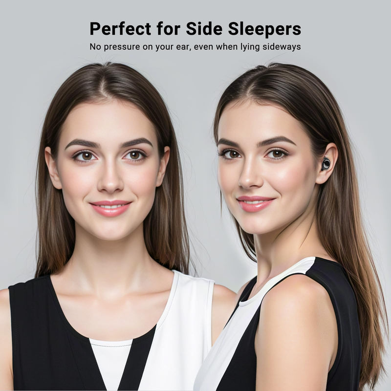 T33 Sleep Earbuds, Bluetooth 6.0 Noise Cancelling Sleep Headphones for Side Sleepers, ANC Up to 98%, Sleep Mode, 48H Playtime, Small Earbuds Comfort Fit for Sleeping, Travel, Work, Gold
