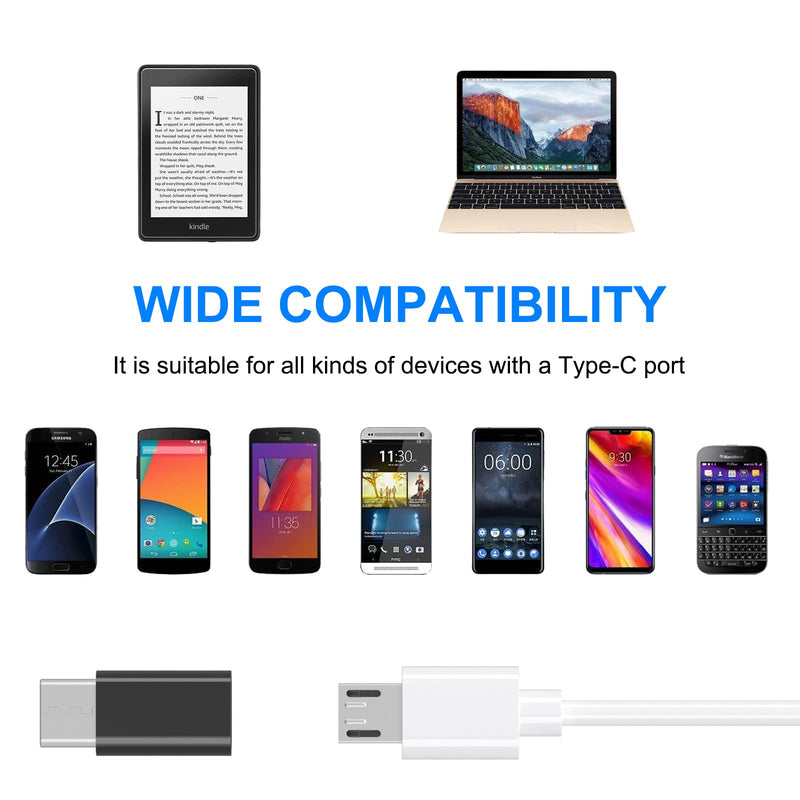 4 Pack Micro USB to USB C Adapter, Micro-USB Female to USB-C Male OTG Adapter Compatible with iPhone 15 16 17,Samsung Galaxy S10 S9 S8 S7, MacBook, LG, Huawei, Type-C Phones, Tablets