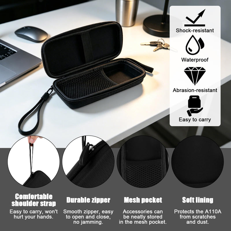 26,250mAh 300W Protective Hard Case for Anker Prime Power Bank (Black) | Shockproof, Water-Resistant, Portable Travel Bag with Strap & Zipper