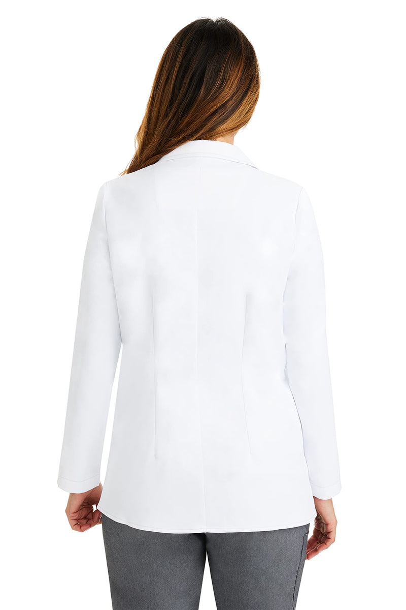 Healing Hands Women's Lab Coat with 4 Pockets, Moisture Wicking & 2-Way Stretch Fabric, Button Front Consultation Coat 5160 Standard Size 29" Medium White
