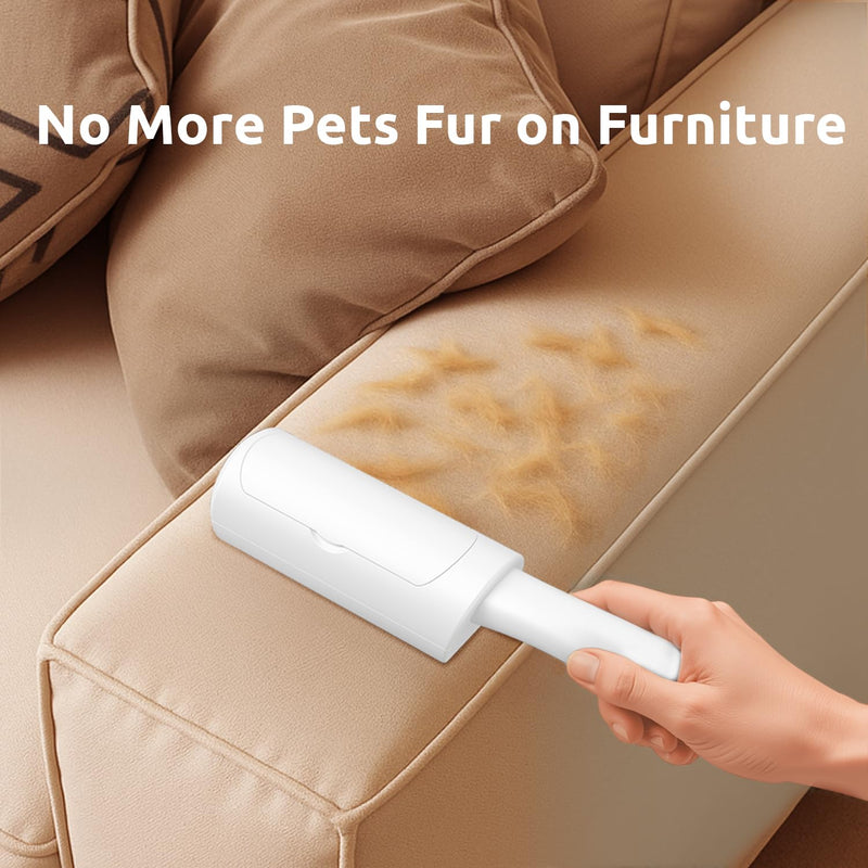 ACE2ACE Lint Roller, Pet Hair Remover Roller Brush, Dog Hair Remover | Reusable Animal Fur Removal Tool for Clothes, Cat Tree, Dog Bed, Furniture,Mat white