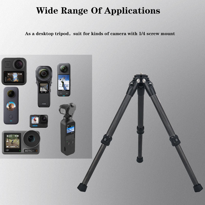 Carbon Fiber 3model Micro Desktop Mini Tripod for Insta360 Insta 360 | 3model Micro desktop Mini Tripod for insta360 insta 360 x5 x4 x3 x2 x for gopro hero 13 12 11 for dji osmo 360