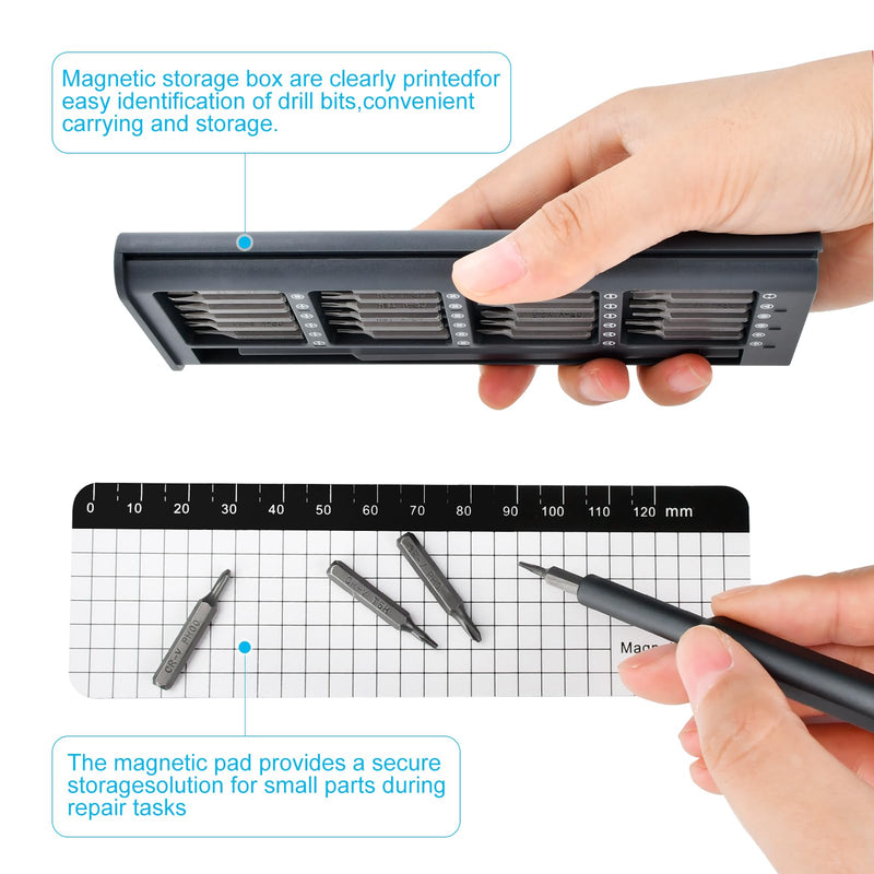 Christmas Stocking Stuffers for Men: 25-in-1 Mini Precision Screwdriver Set Small Bit Tool Set Gifts for Men Adults,Magnetic Torque Repair Tool Kit for Electronics Macbook Watch Eyeglass Ring Doorbell
