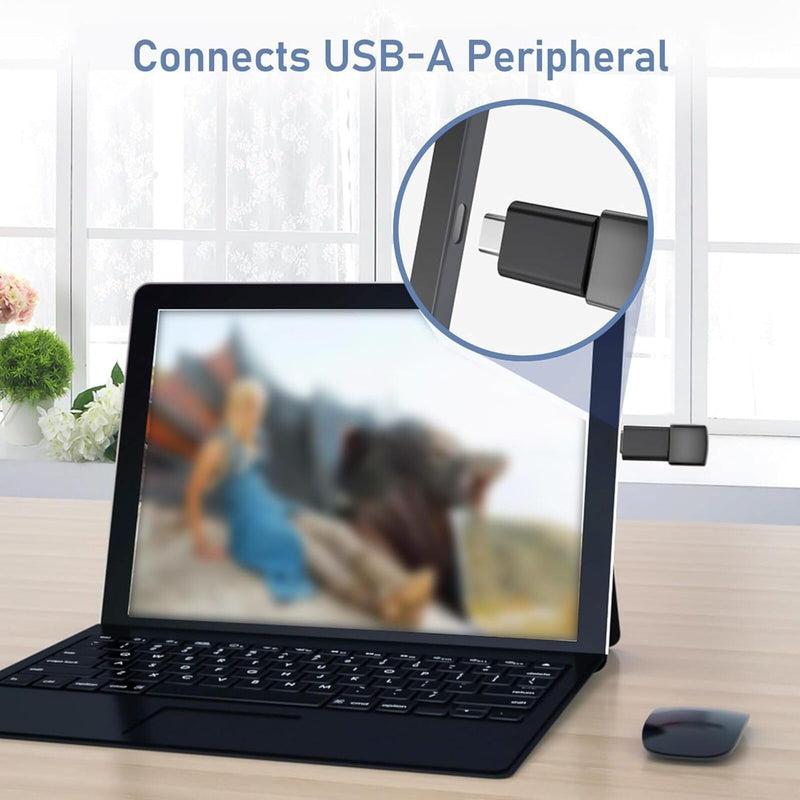 4 Pack USB to USB Adapters Mixed Type Converters for Charging and Data Transfer with Computers and Peripherals 4