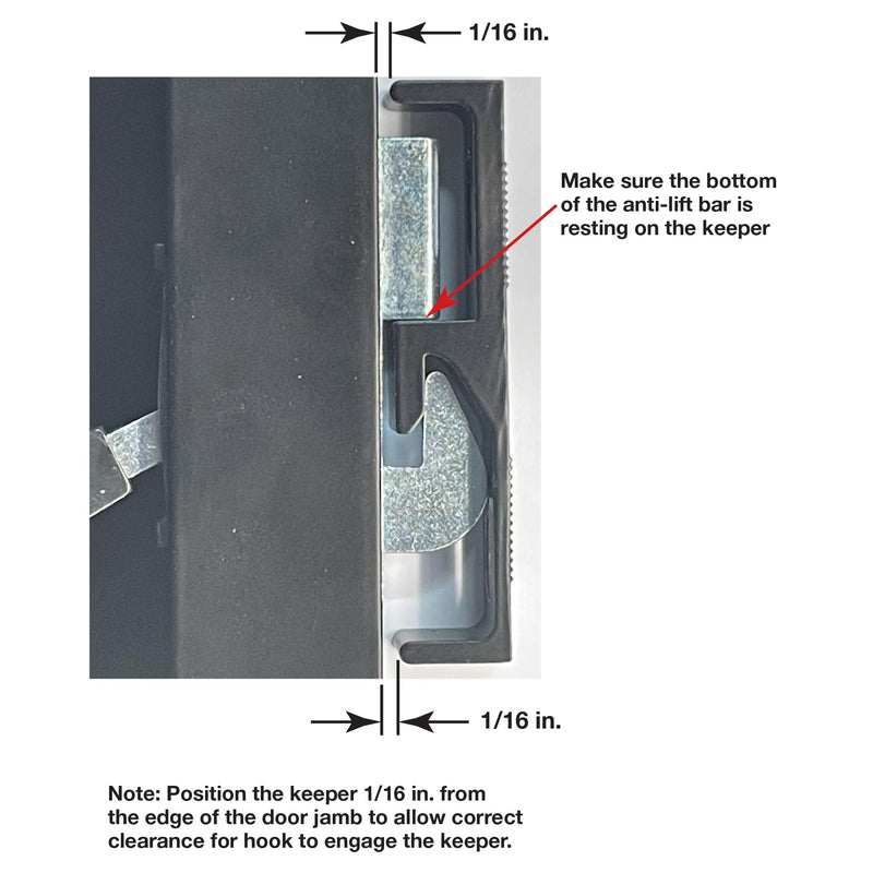Prime-Line C 1007 Low Profile/Low Base Black Aluminum Latch Handle (Single Pack) | Low Profile/Low Base, Single Pack Matte Black