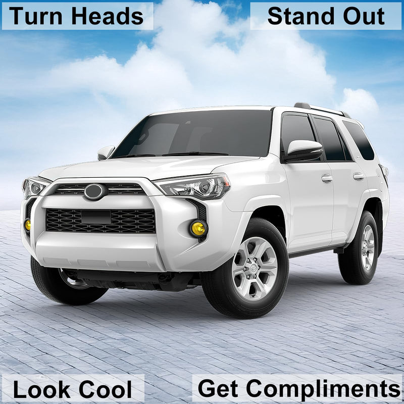 Car Front Fog Light Color-changing Film for 2014-2024 Toyota 4Runner Accessories TPU Tint Film Color Sticker - Yellow (4 PCS)