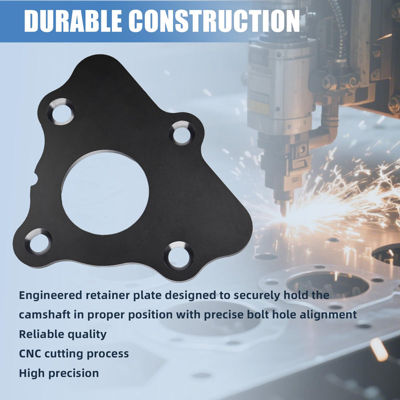Sorello Camshaft Retainer Plate Kit with Gasket and Mounting Bolts Compatible with Cadillac Chevy GMC Buick Hummer Pontiac Saab LS & LT Engines 4.8L 5.3L 5.7L 6.0L 6.2L - Replace 12589016