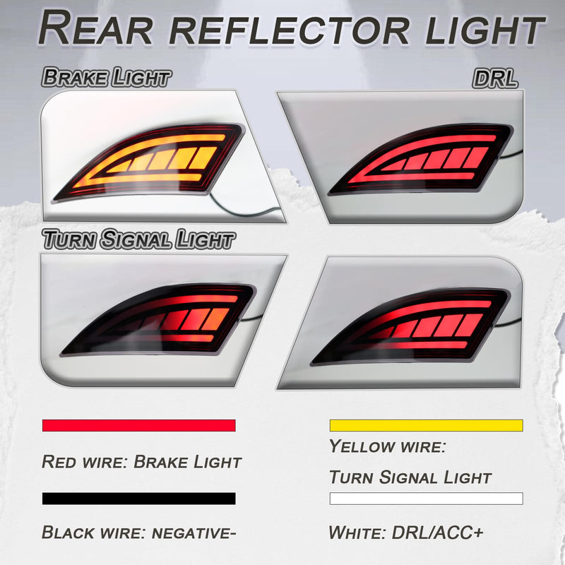 Full Lens LED Rear Reflector Bumper Fog Light Assembly kit for Lexus RX350 Base/F Sport 2020-2022,for RX350 L Base 2020-2022,Sequential Turn Signal Light & Brake Light & DRL,2pc (BLACK) BLACK