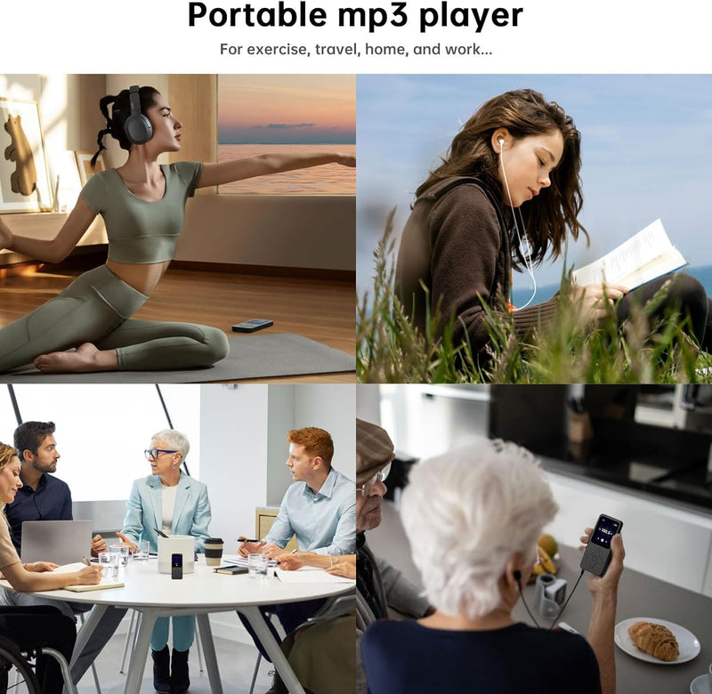 Nightingale VI :The Ultimate MP3 to Energize Your Day.Mp3 Player with Bluetooth,64GB, HiFi Lossless Sound Quality,Speaker,Recording,Photo,Video,e-Book pitch-dark