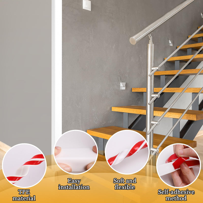 Wall Corner Protector Self-Adhesive Flexible – Durable Rubber, Furniture Edge Guard, Easy to Install, White, Prevents Wall Damage, Ideal for Home or Office Use 1.6in×20ft Flat