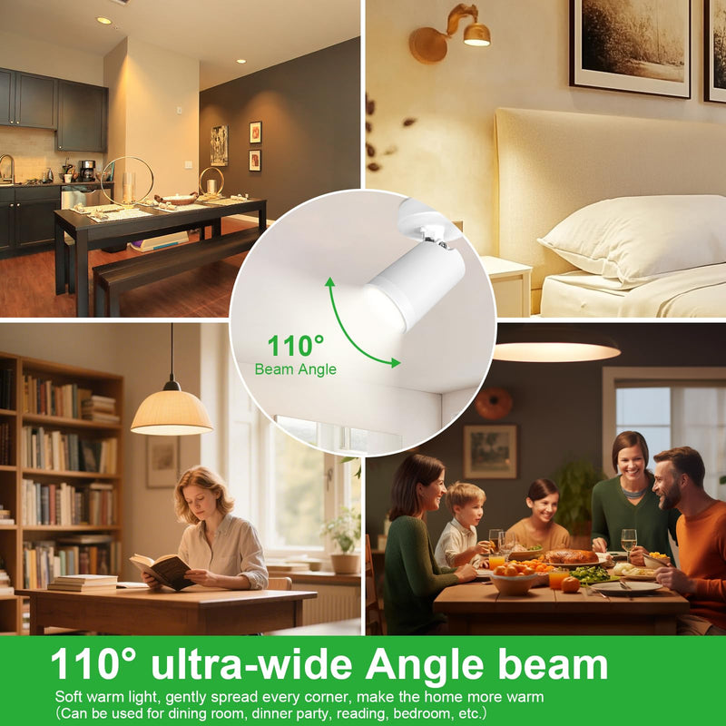 Dimmable GU10 LED Light Bulbs - 5W, Soft White (3000K), 700 Lumens, Wide 110° Flood Beam, Great for Recessed and Track Lighting in Kitchens, Living Rooms, and Bedrooms, 12-Pack Warm White (3000k) 12 Count (Pack of 1)