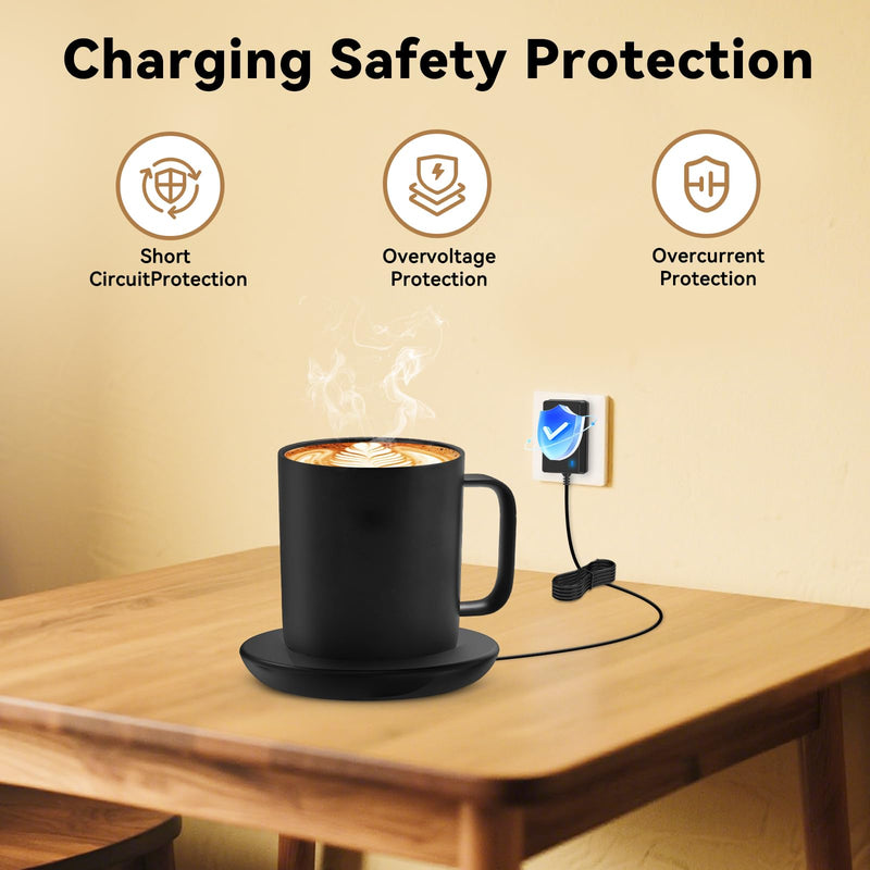 Charging Coaster 2 Compatible with Em/BER Temperature Control Smart Mug 2 and 1,Cisain Charging Dock Base for Smart Coffee Cup Warmer Heated Travel Mug,Black