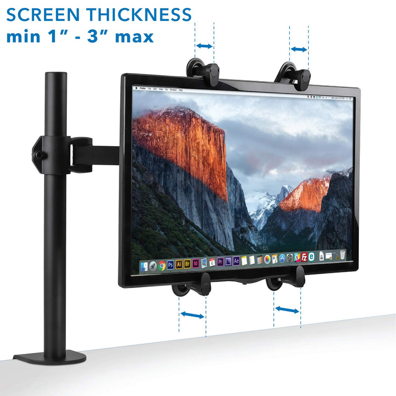 Mount-It! VESA Mount Adapter Mounting Kit for Non-VESA HP ACER Samsung DELL Asus Monitors 13 to 27 Inch LCD LED Screens, VESA 75 and 100 Compatible