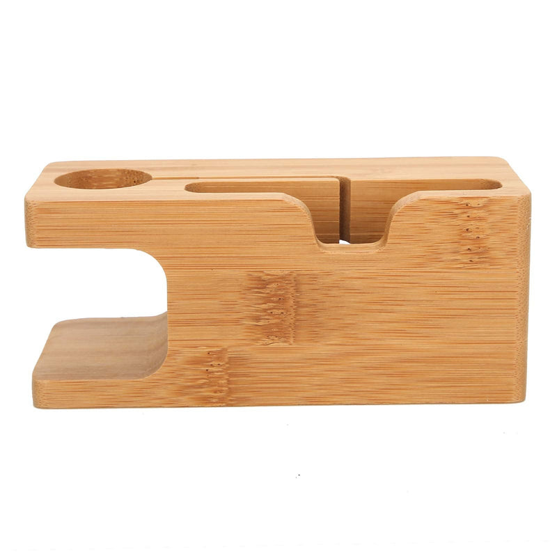 Pssopp Bamboo Charging Station, Wooden Charging Station Desktop Docking Station Organizer for Cellphone Smart Watch Tablet Charging Cables