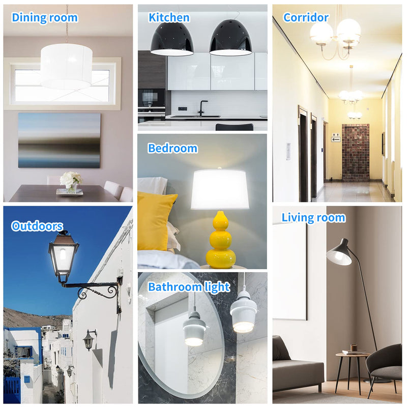 Led Light Bulb 6pcs 200w Equivalent 2500 Lumen 5000k Cool Daylight White 20w Super Bright Led Bulb E26/E27 BaseLed Light Bulbs for Home Garage Warehouse Indoor Outdoor Light Bulb. 20W-E26 5000K