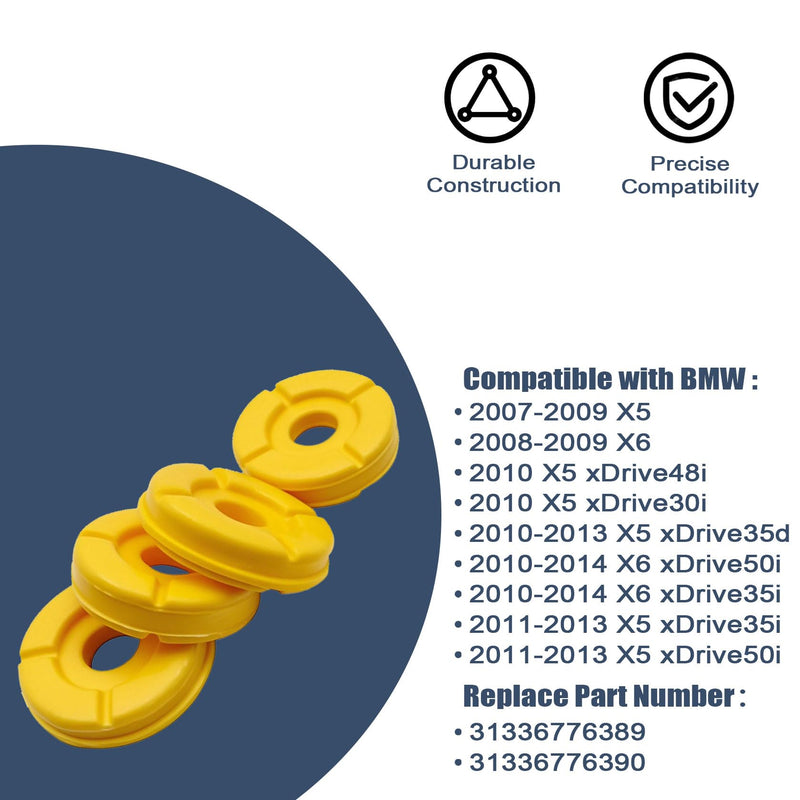 FZJDSD Strut Mount Support Bushing Front Suspension Shock Upper and Lower 4Pcs 31336776389 31336776390 Compatible with BMW E70 E71 X5 X6 2007-2014 Engine Mount Bushing Buffer