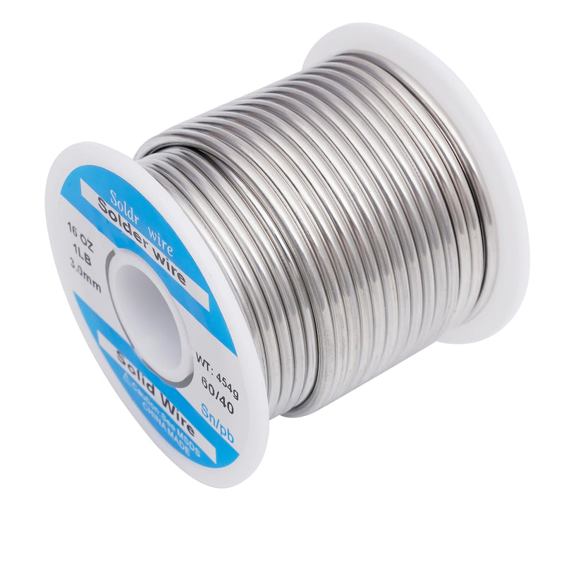 60/40 3mm Solder Wire Solid Core 454g/1LB for Stained Glass 60/40 454g