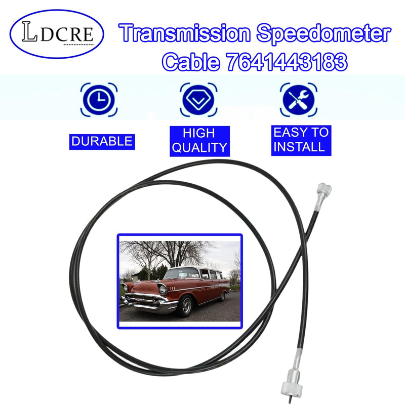 Transmission Speedometer Cable 7641443183,Fits for 55 56 57 Chevy 700R4 TH350 TH400 TH-200,TH-350 TH-400 TH-200-4R TH-700R4,Compatible with Chrysler transmissions 727,904
