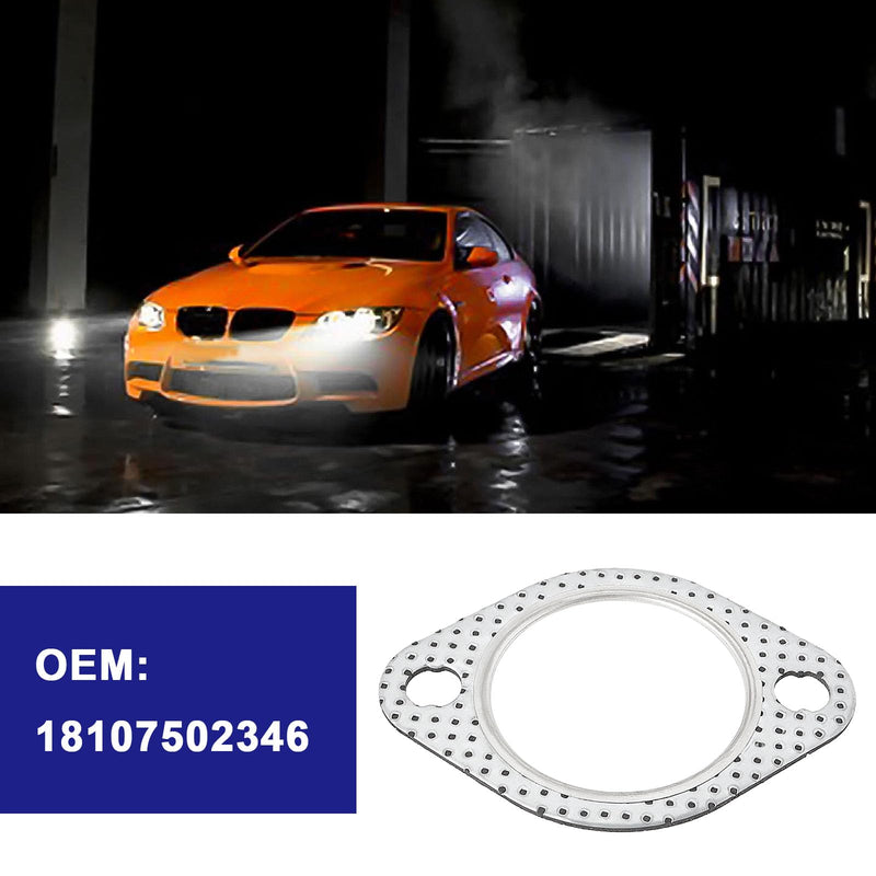 2pcs Metal Exhaust Manifold Gasket Replacement Part 18107502346 Compatible with BMW 3 Series X3 5 Series Touring Z3 Roadster