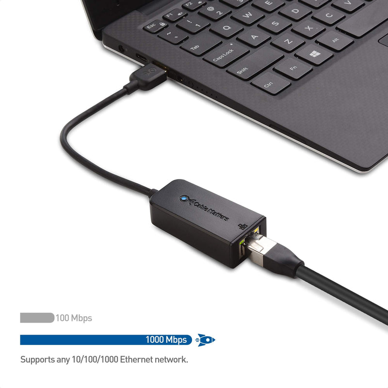 Cable Matters Gigabit USB to Ethernet Adapter for Switch Game Console and Laptops, Ethernet Adapter for NS, USB 3.0 to 10/100/1000Mbps Network, Not Compatible with macOS
