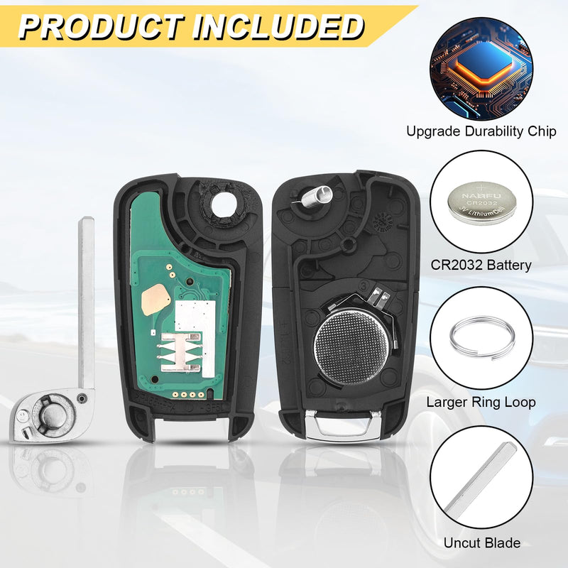 Key Fob Replacement for 2014-2019 Buick Encore/ 10-12 Allure/ 10-16 Lacrosse/ 11-17 Regal/ 12-17 Verano/ 10-19 Chevy Equinox Camaro/ 11-16 Cruze Malibu/ 14-19 Impala/ 12-17 Sonic car Keyless