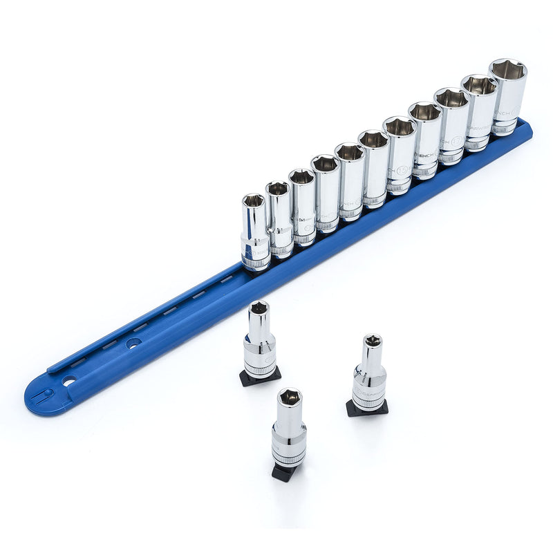 GEARWRENCH 14 Piece 3/8" Drive 6 Point Mid Length Metric Socket Set | 80554S