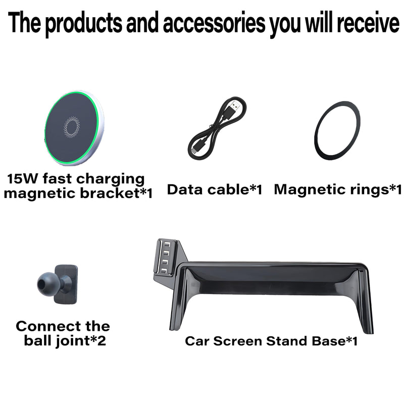 Car Phone Holder for 2012-2021 BMW 3 Series / 2014-2021 BMW 2 Series / 4 Series Accessories Apply to 8.8 Inch Touch Screen 15W Fast Wireless Charger Screen Fixed Clip Cell Phone Mount