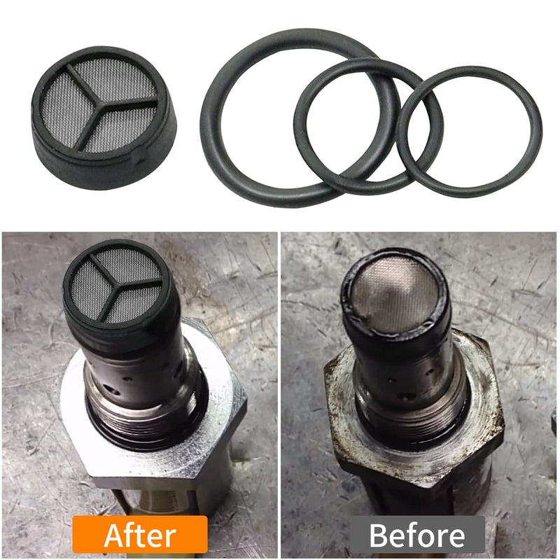 Mekar 6.0 IPR Valve Socket and Oil Rail Adapters Kits and 6.0 High Pressure Oil Pump IPR Valve Air Test Fitting Tool with Seal Kit Compatible with 6.0L Powerstroke Diesel Engine 8PCS Set