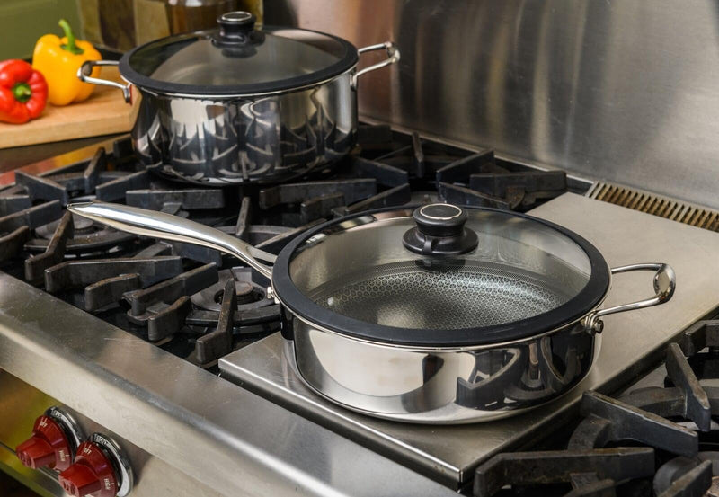 Black Cube Pots & Pans Set Lid - 11-Inch, Black, Tempered Glass - Fit Induction & Nonstick Cookware, Skillets & Frying Pans