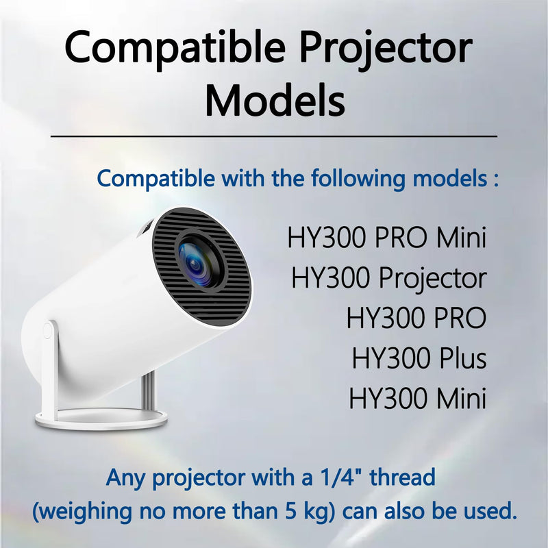 1/4" Screw HY300 Projector Ceiling Mount/Projector Wall Mount Home | Theater Bracket StableHolder Compatible with HY300 and HY300 Pro(50x50,75x75,100x100 hole)–Includes installation package