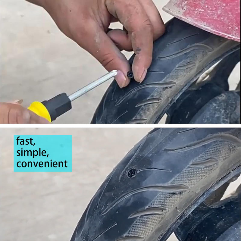 40 PCS Tire Repair Rubber Nail, Tire Repair Rubber Screws, Tire Fast Self-Service Tool, Suitable for Car, Motorcycle, Jeep, Electromobile Tire Puncture Repair
